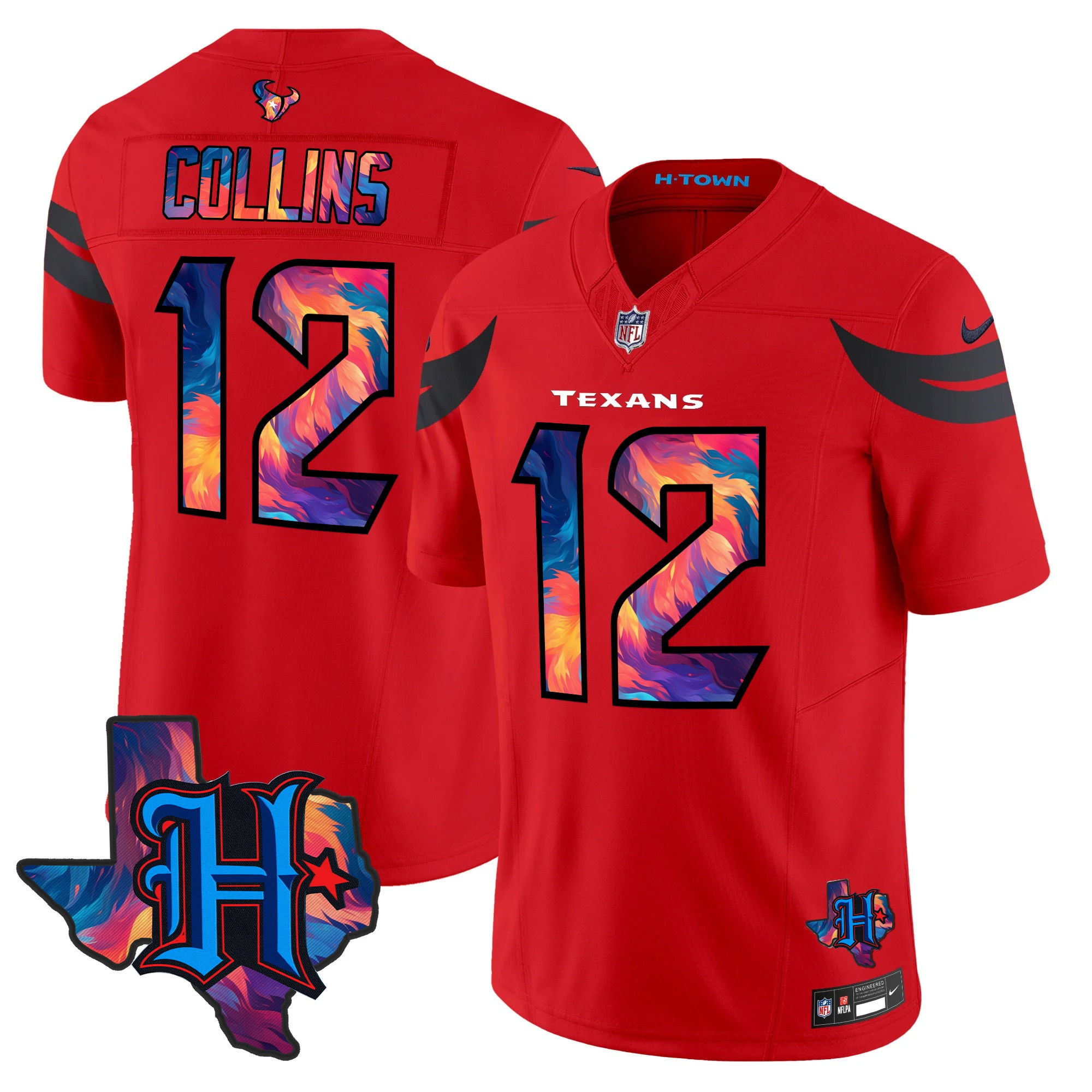 Men's Nico Collins Houston Texans 2024 Special Vapor Limited Red Jersey - All Stitched