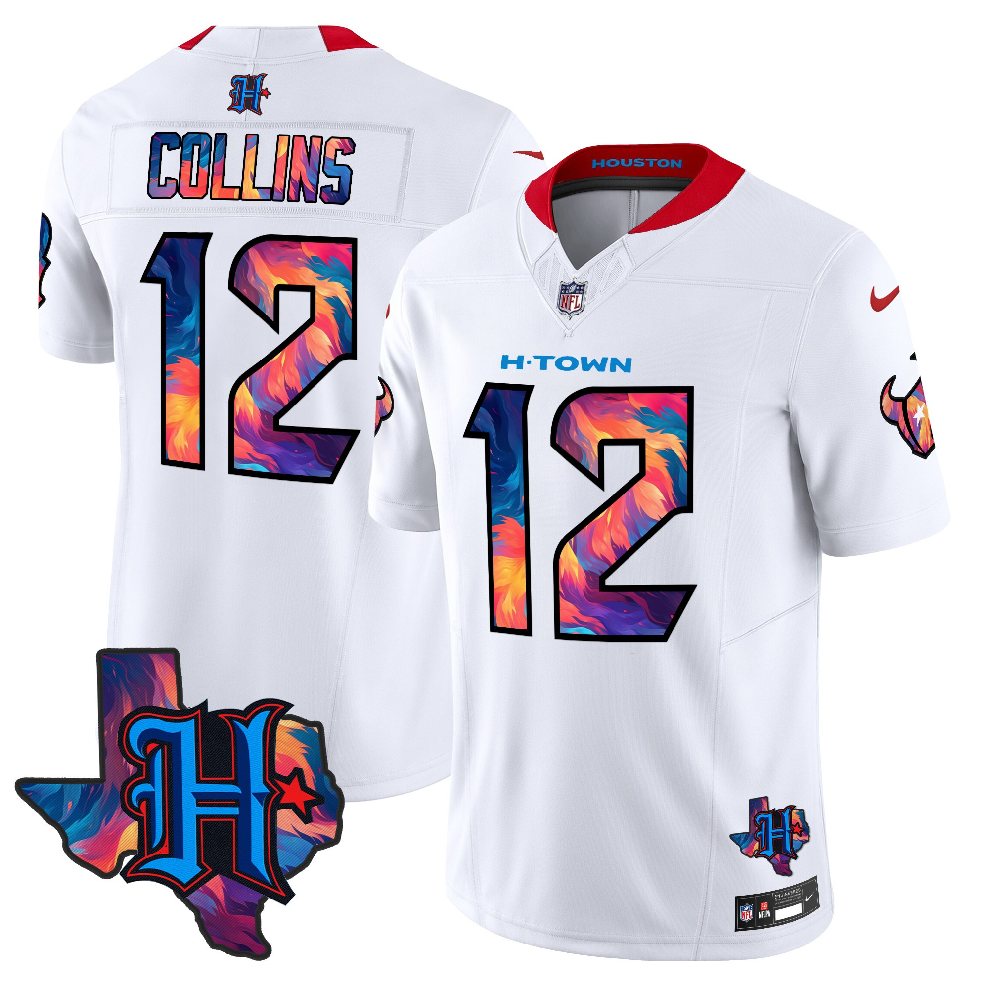 Men's Nico Collins Houston Texans 2024 Special Vapor Limited White Jersey - All Stitched