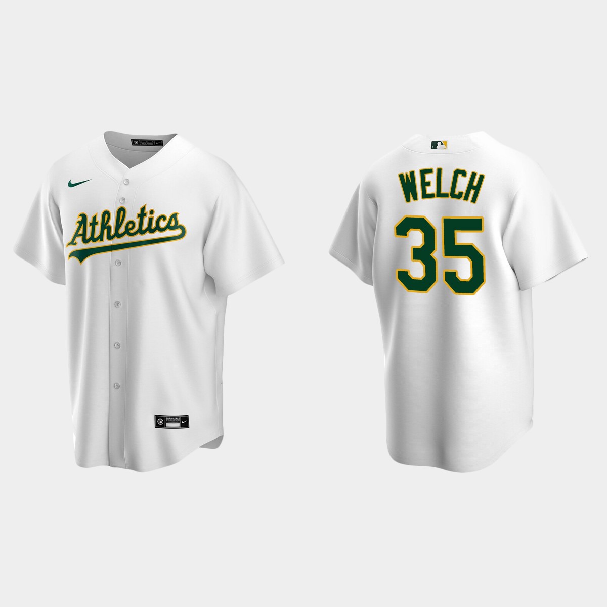 Men's Oakland Athletics Bob Welch White Retired Player Jersey