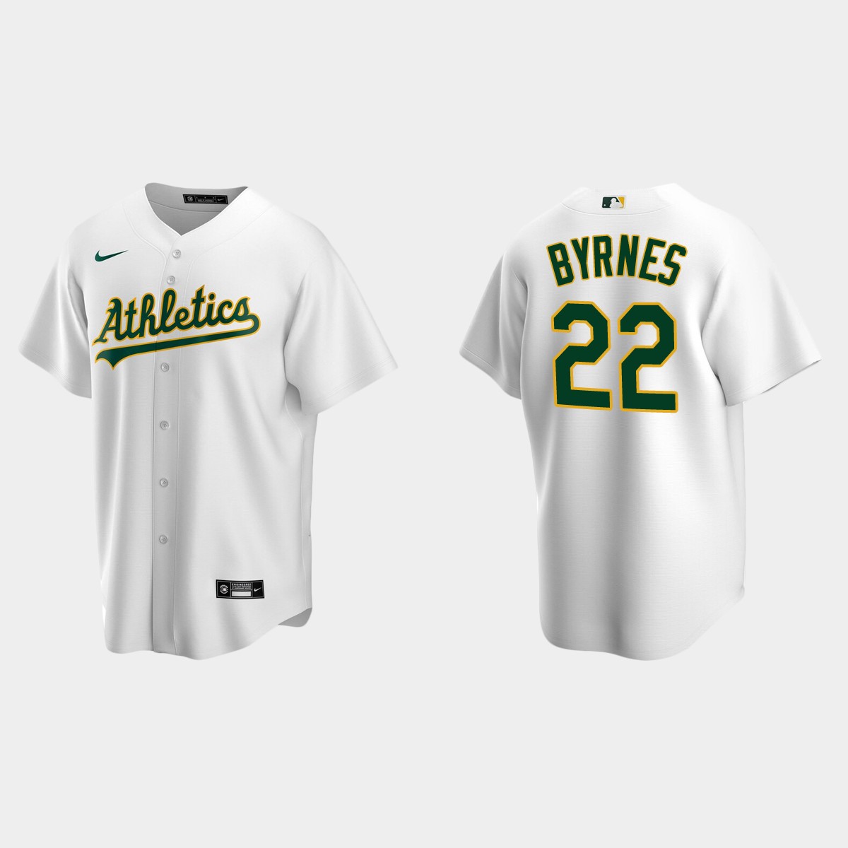 Men's Oakland Athletics Eric Byrnes White Retired Player Jersey