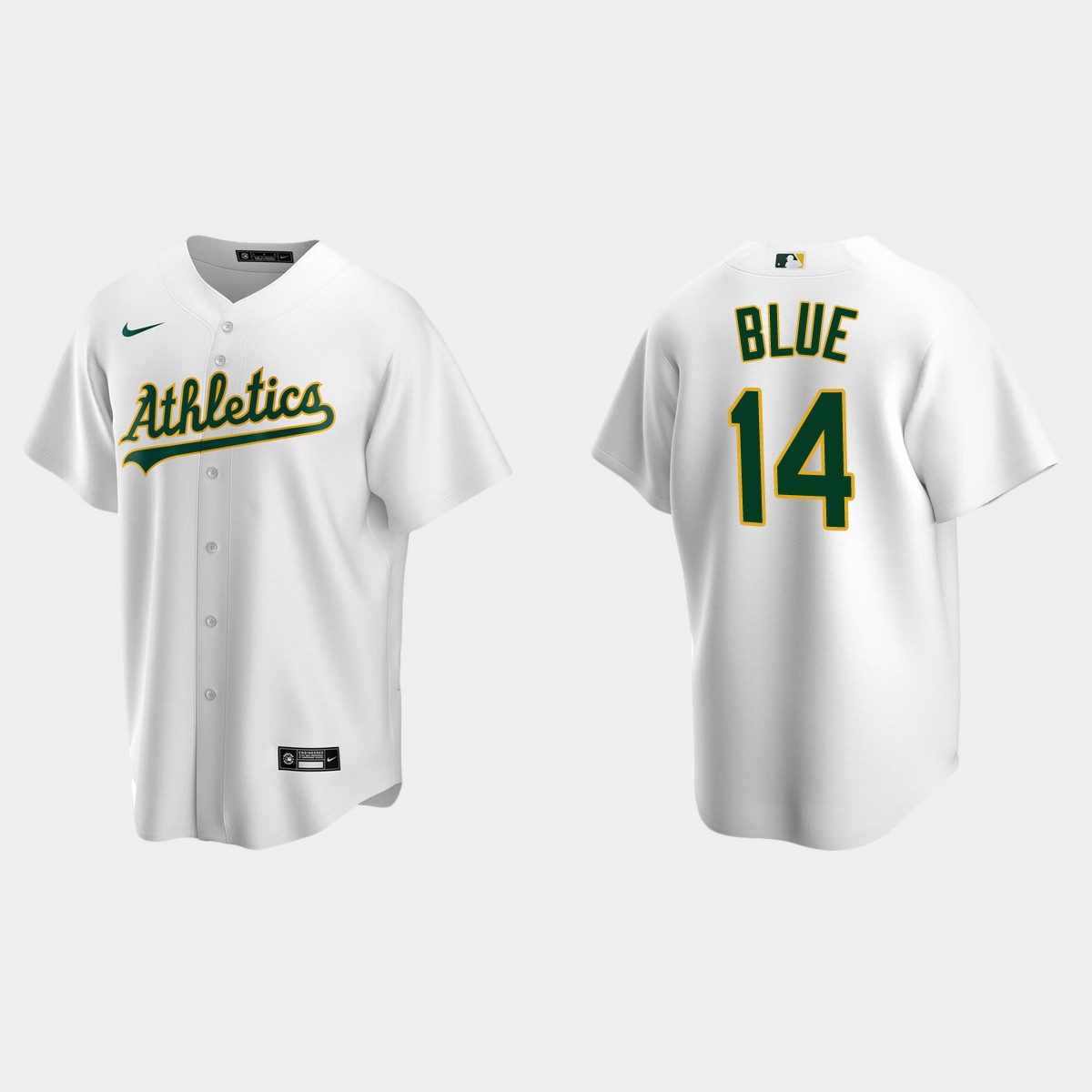 Men's Oakland Athletics Vida Blue White Retired Player Jersey