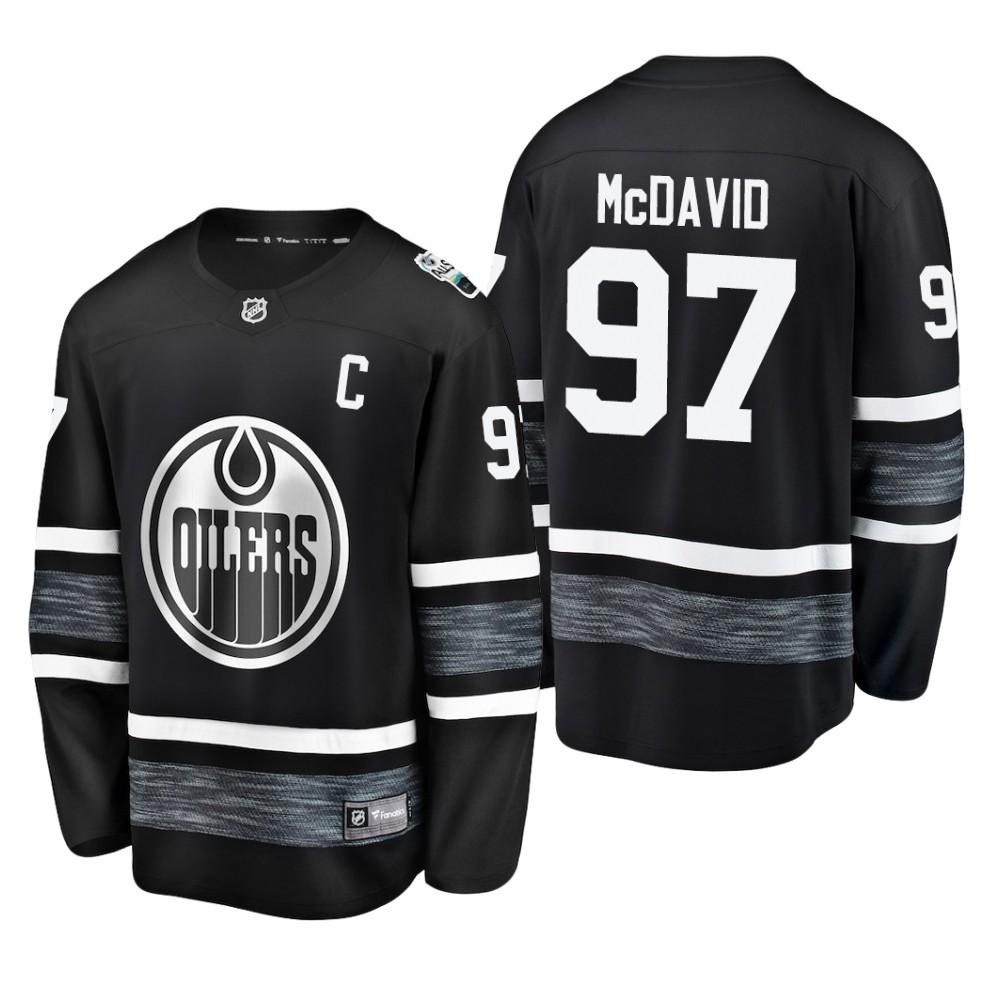 Men's Oilers Connor McDavid #97 2019 NHL All-Star Player Steal Jersey - Black