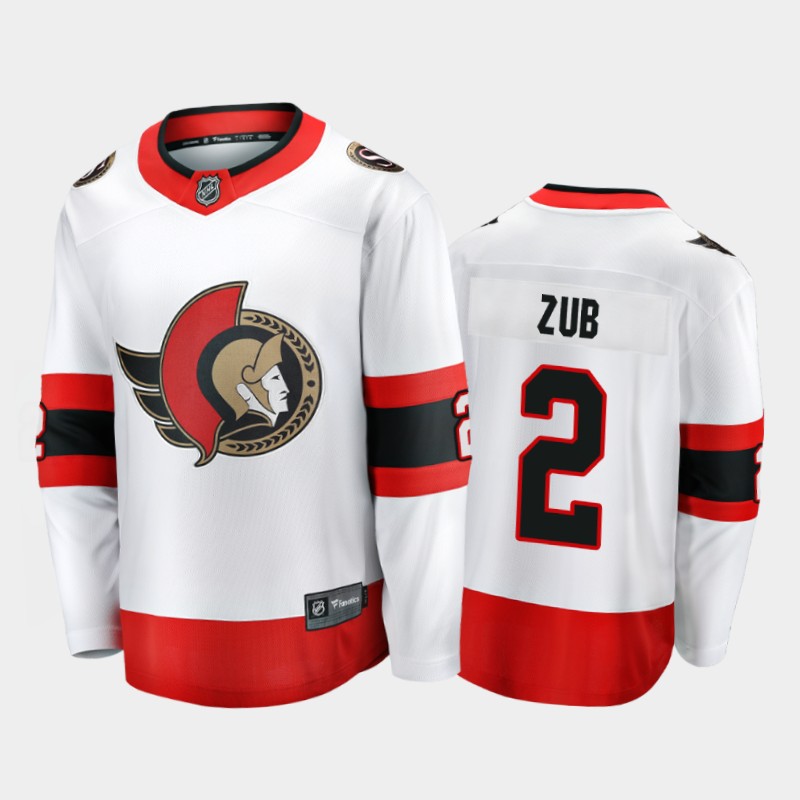 Men’s Ottawa Senators Artem Zub #2 Away White 2020-21 Premier Jersey