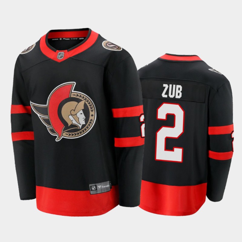 Men’s Ottawa Senators Artem Zub #2 Home Black 2020-21 Premier Jersey