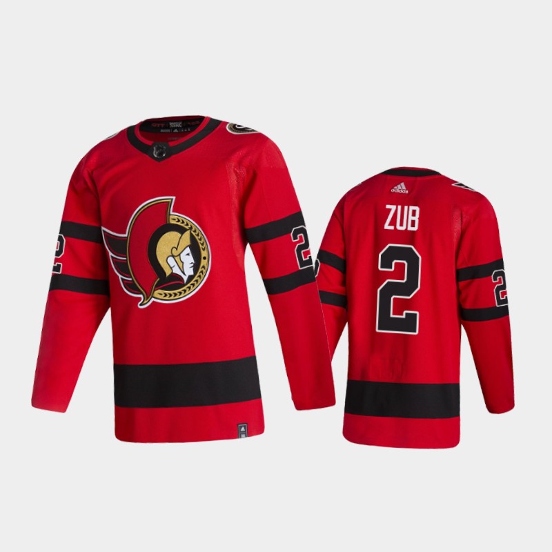 Men's Ottawa Senators Artem Zub #2 Reverse Retro 2020-21 Red Special Edition Pro Jersey