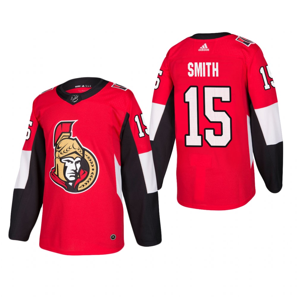 Men's Ottawa Senators Zack Smith #15 Home Red Player Cheap Jersey