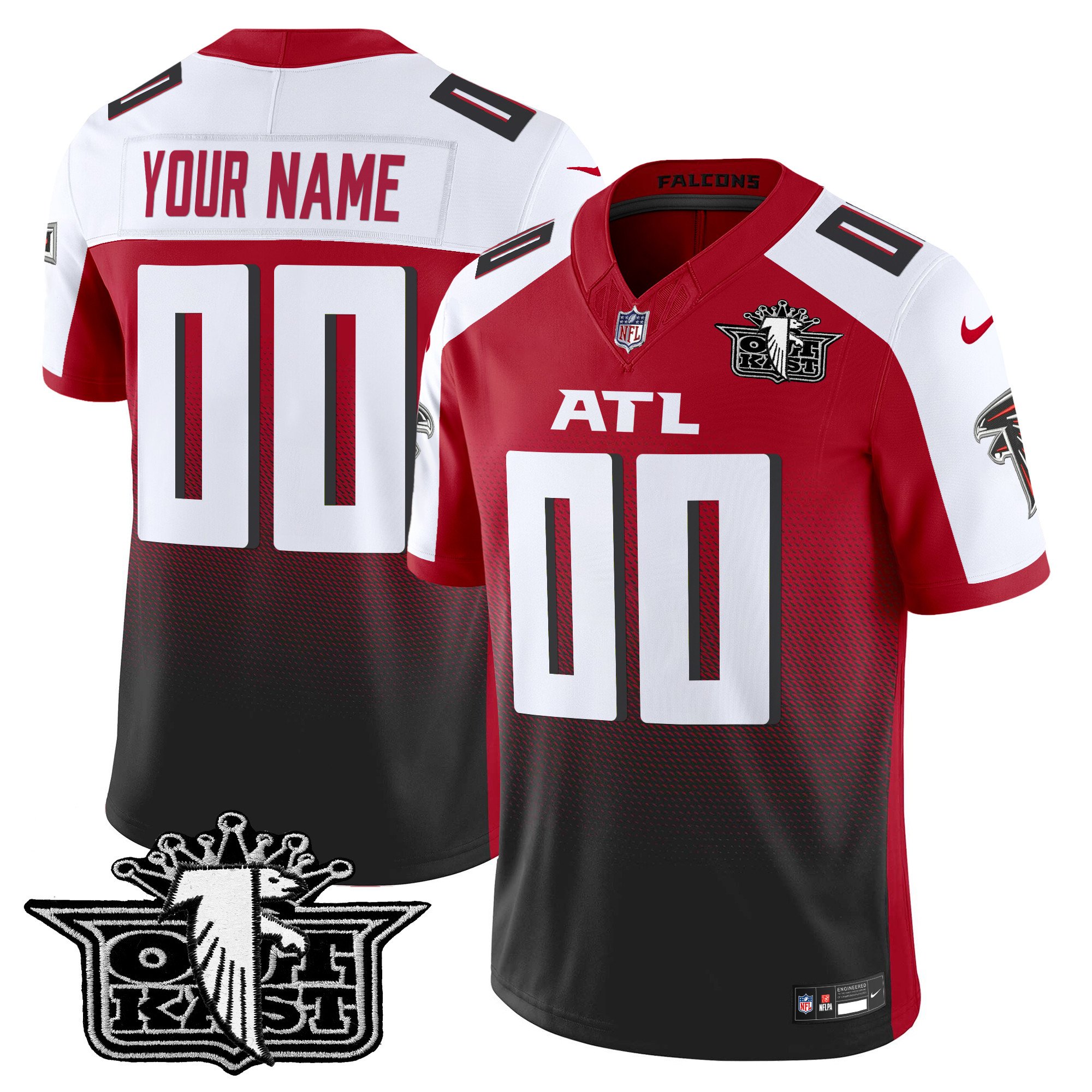 Men's Outkast x Atlanta Falcons 2024 Vapor Limited Custom Red Alternate Jersey - All Stitched