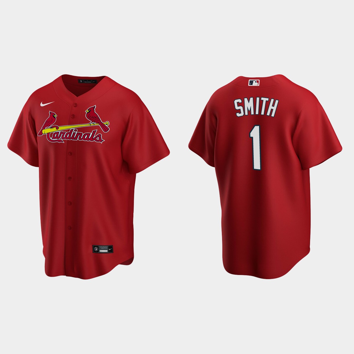 Men's Ozzie Smith #1 St. Louis Cardinals Alternate Jersey - Red