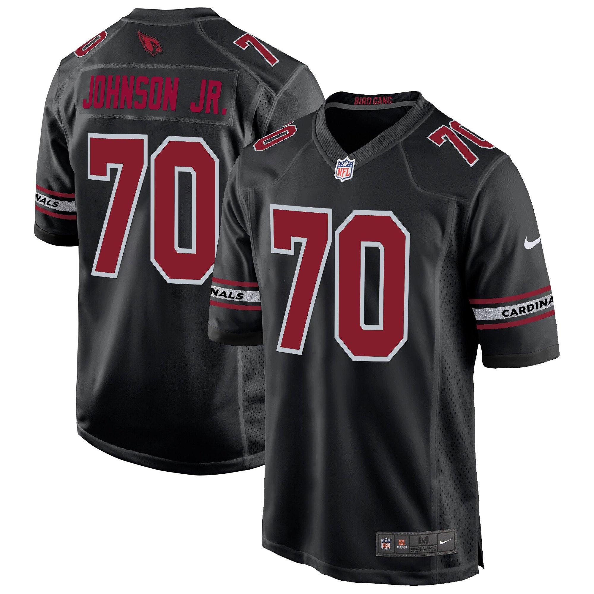 Men's Paris Johnson Jr. Arizona Cardinals 2024 Game Black Jersey - All Stitched