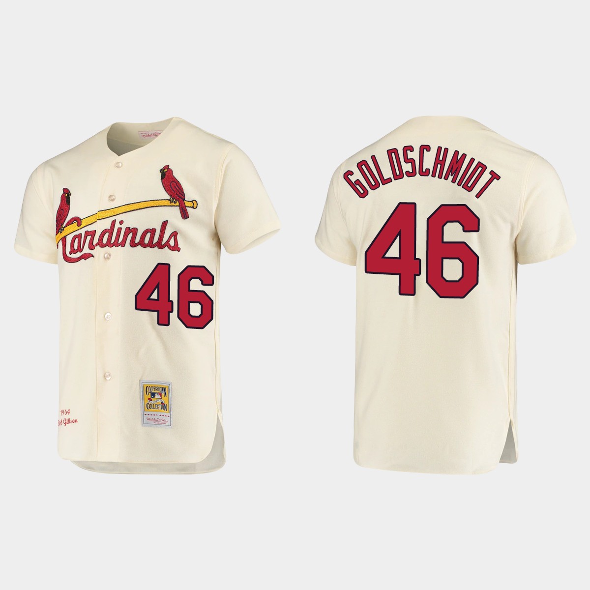 Men's Paul Goldschmidt St. Louis Cardinals Cooperstown Collection Jersey - Cream