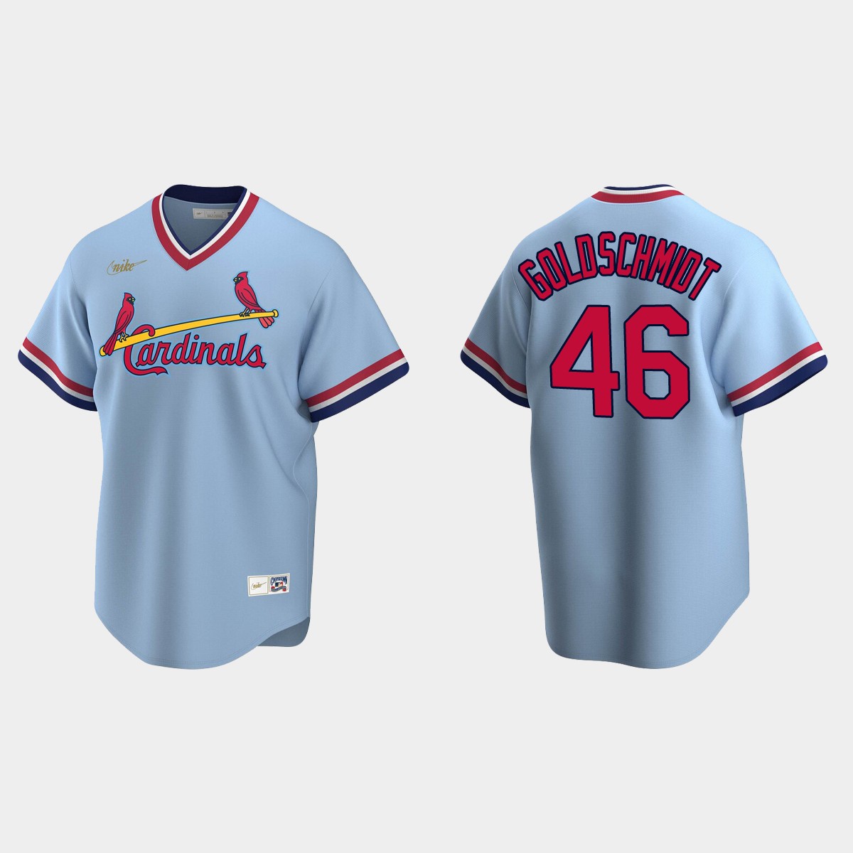 Men's Paul Goldschmidt St. Louis Cardinals Cooperstown Collection Road Jersey - Light Blue