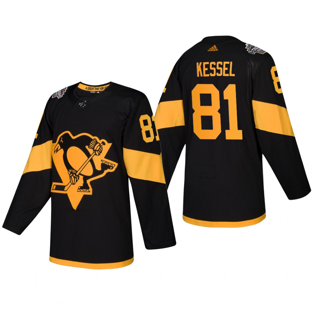 Men's Penguins Phil Kessel Black 2019 Stadium Series Competitive Coors Light Jersey