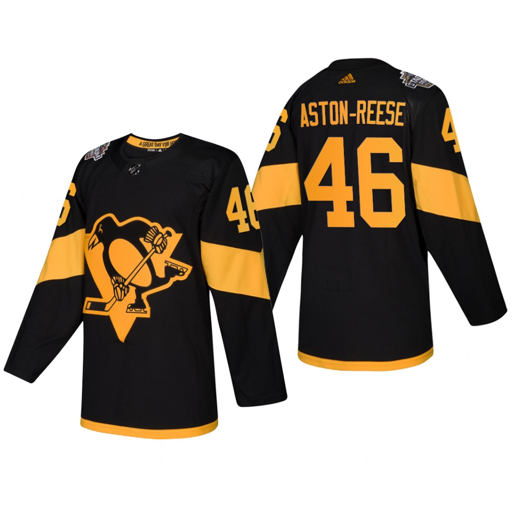 Men's Penguins Zach Aston-Reese Black 2019 Stadium Series Competitive Coors Light Jersey