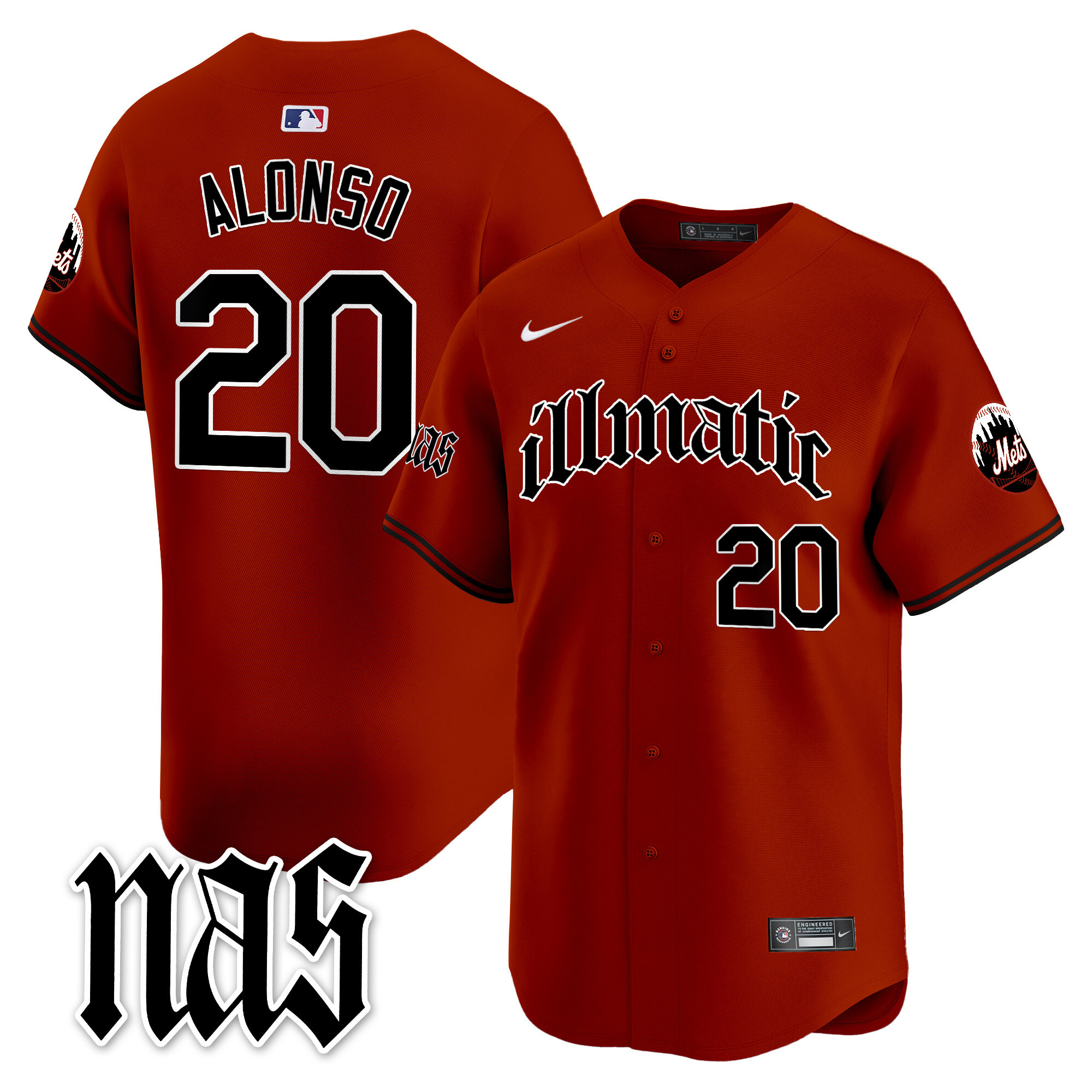 Men's Pete Alonso New York Mets Nas Illmatic Vapor Premier Limited Illmatic Jersey - All Stitched