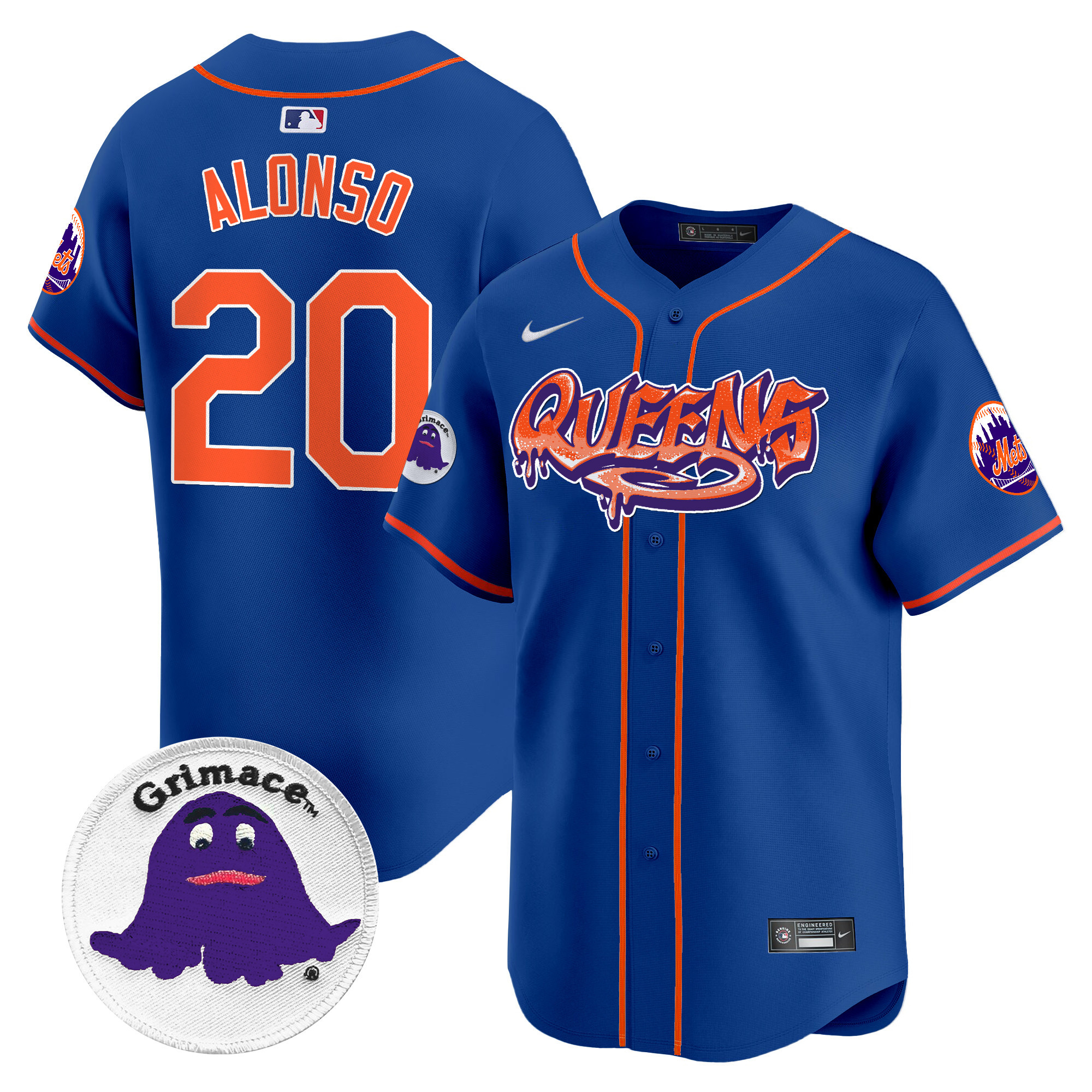 Men's Pete Alonso New York Mets Queens Graffiti Vapor Premier Limited Royal Jersey - All Stitched