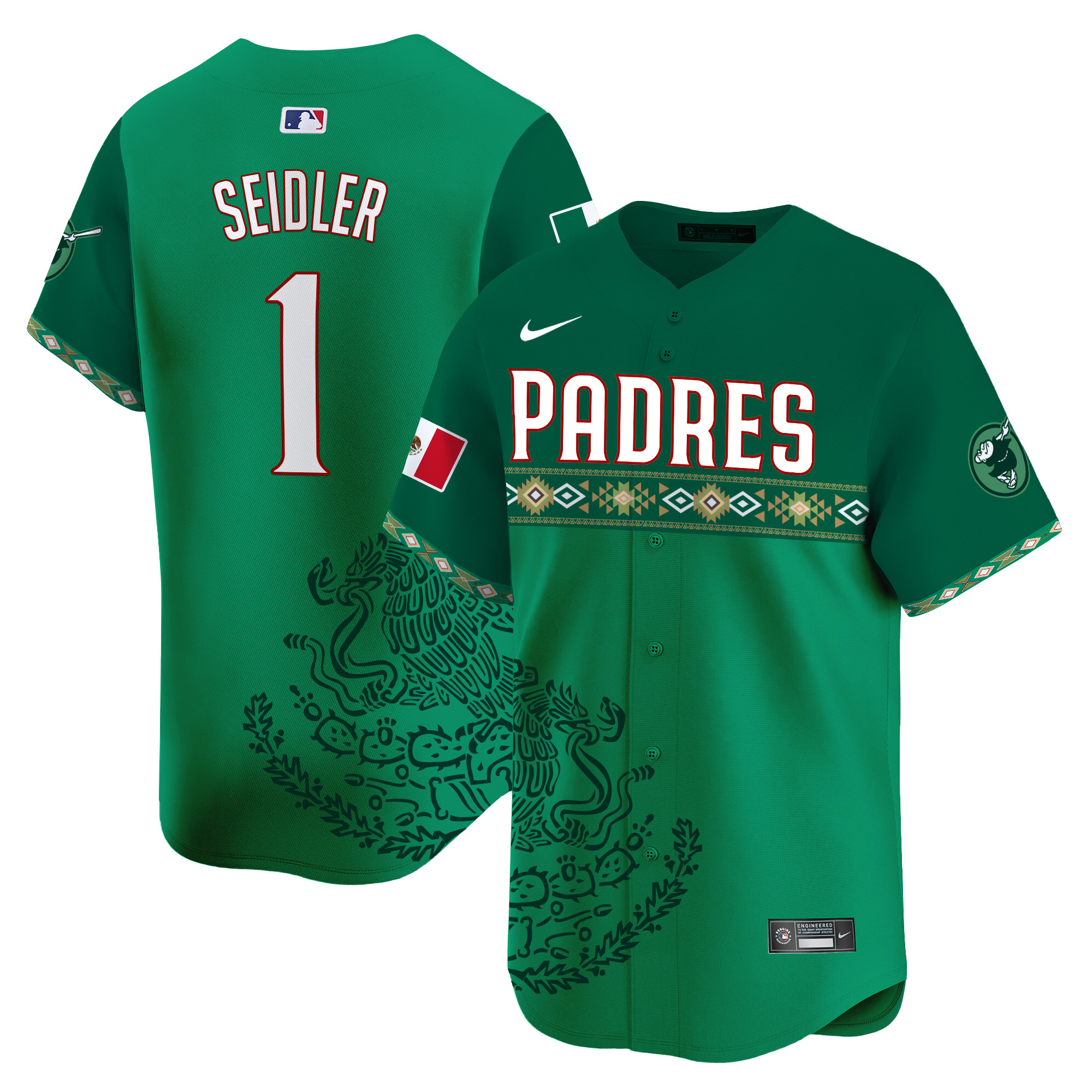 Men's Peter Seidler San Diego Padres Mexico Vapor Premier Limited Green Jersey - Printed