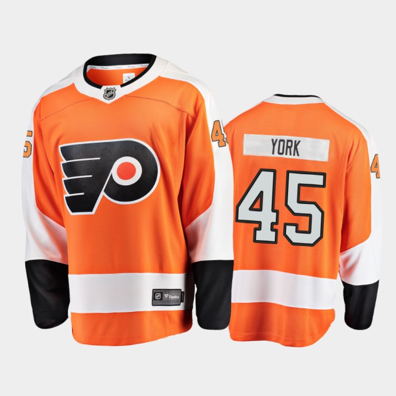 Men’s Philadelphia Flyers Cam York #45 Home Orange 2021 Jersey
