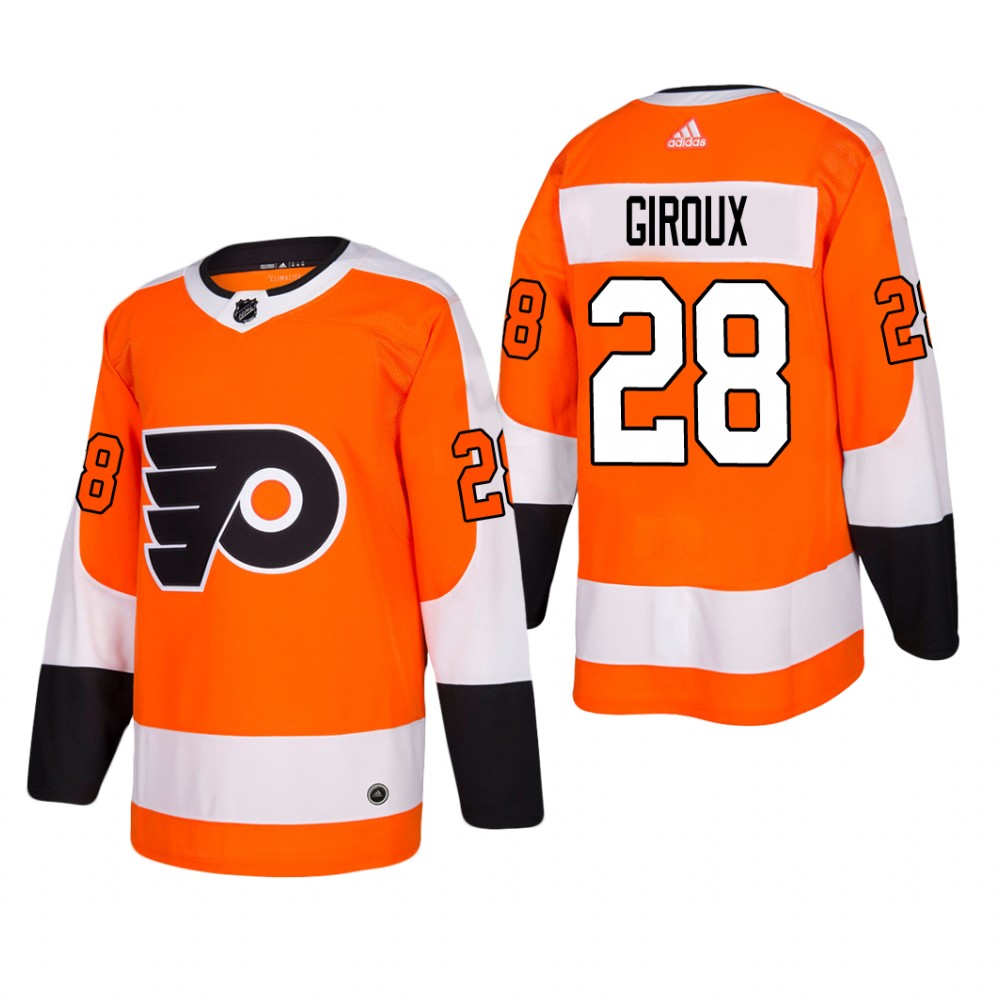 Men's Philadelphia Flyers Claude Giroux #28 Home Orange Player Cheap Jersey