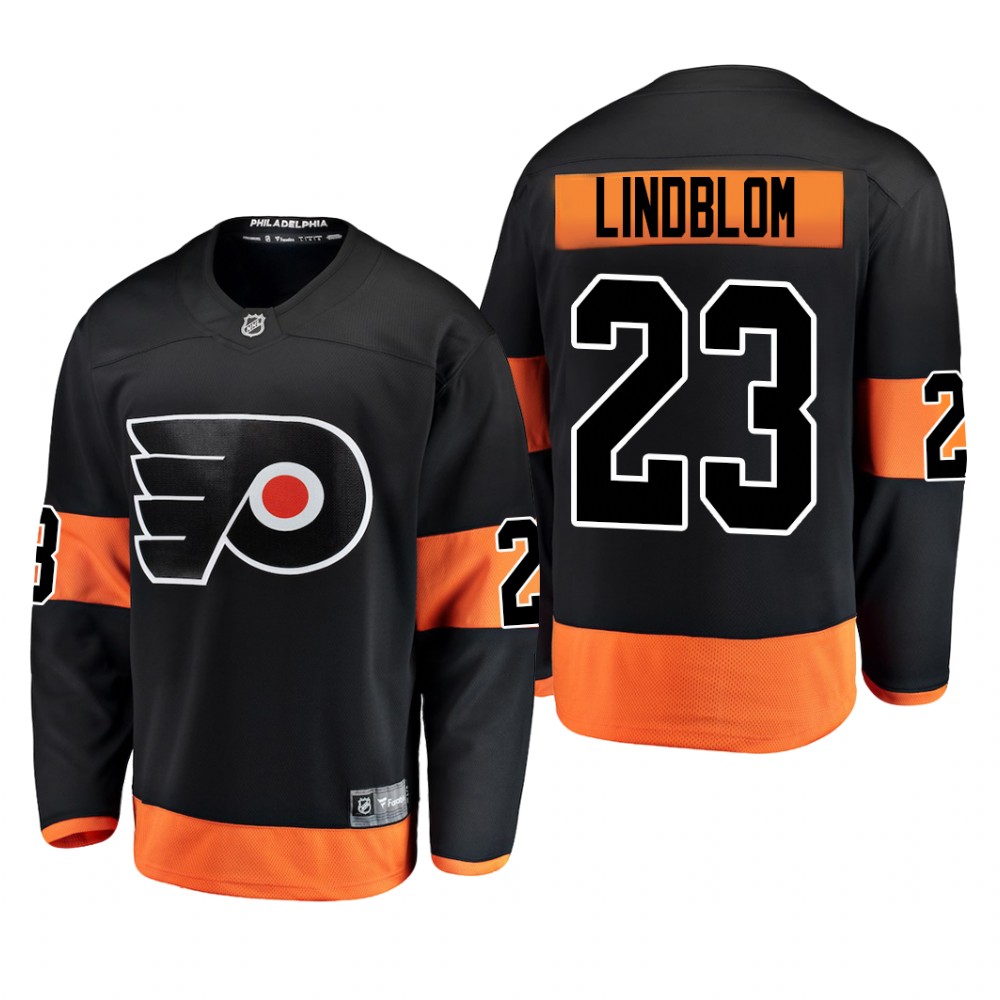 Men's Philadelphia Flyers Oskar Lindblom #23 2019 Alternate Reasonable Breakaway Jersey - Black
