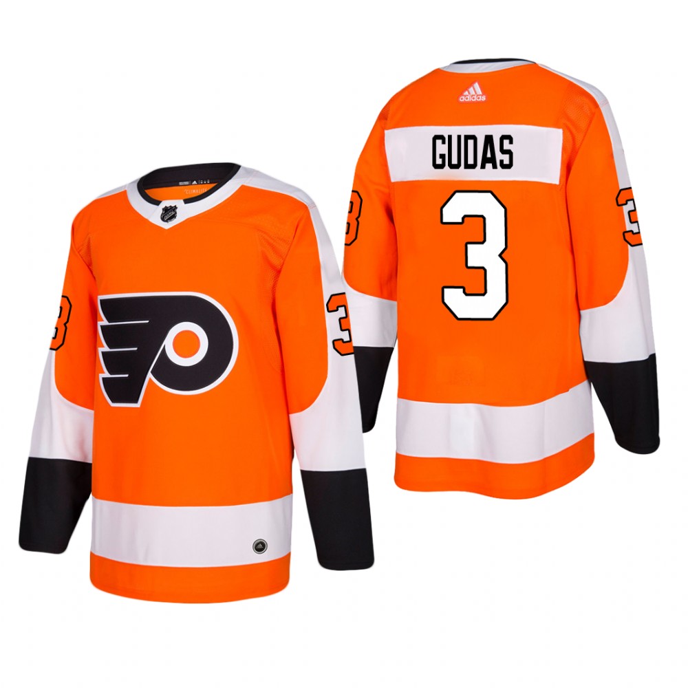 Men's Philadelphia Flyers Radko Gudas #3 Home Orange Player Cheap Jersey