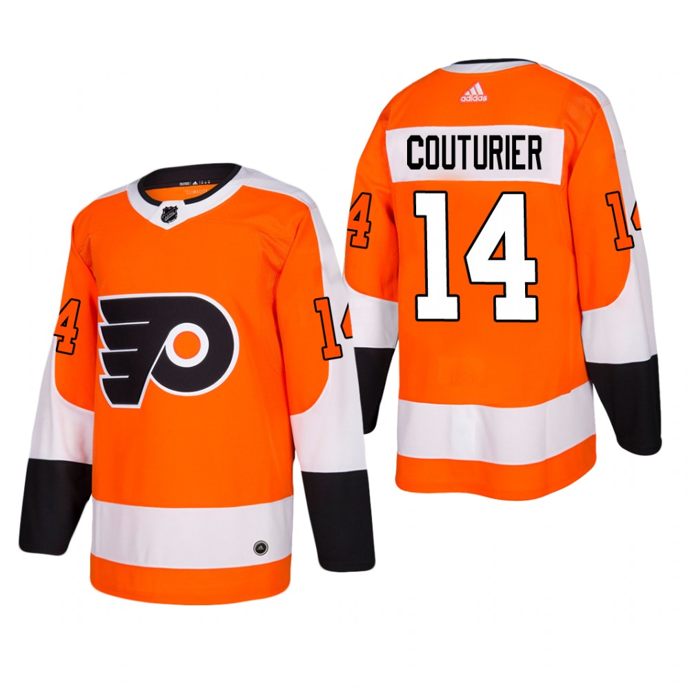 Men's Philadelphia Flyers Sean Couturier #14 Home Orange Player Cheap Jersey