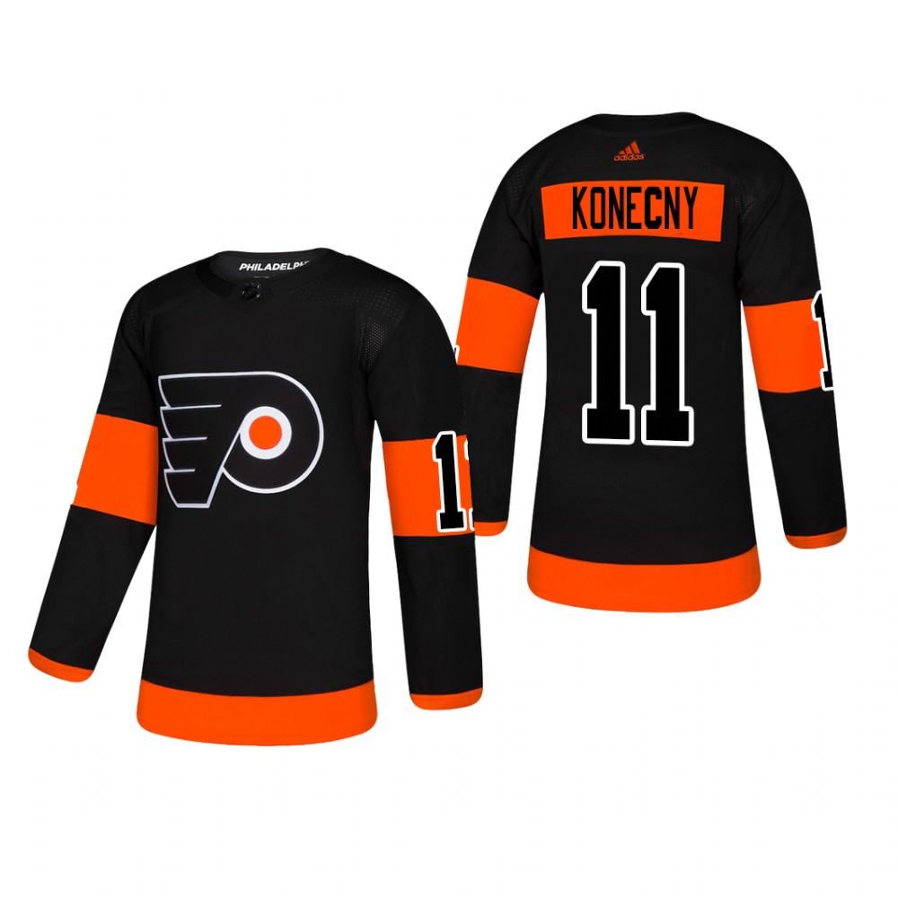 Men's Philadelphia Flyers Travis Konecny #11 2018-19 Alternate Reasonable Jersey - Black