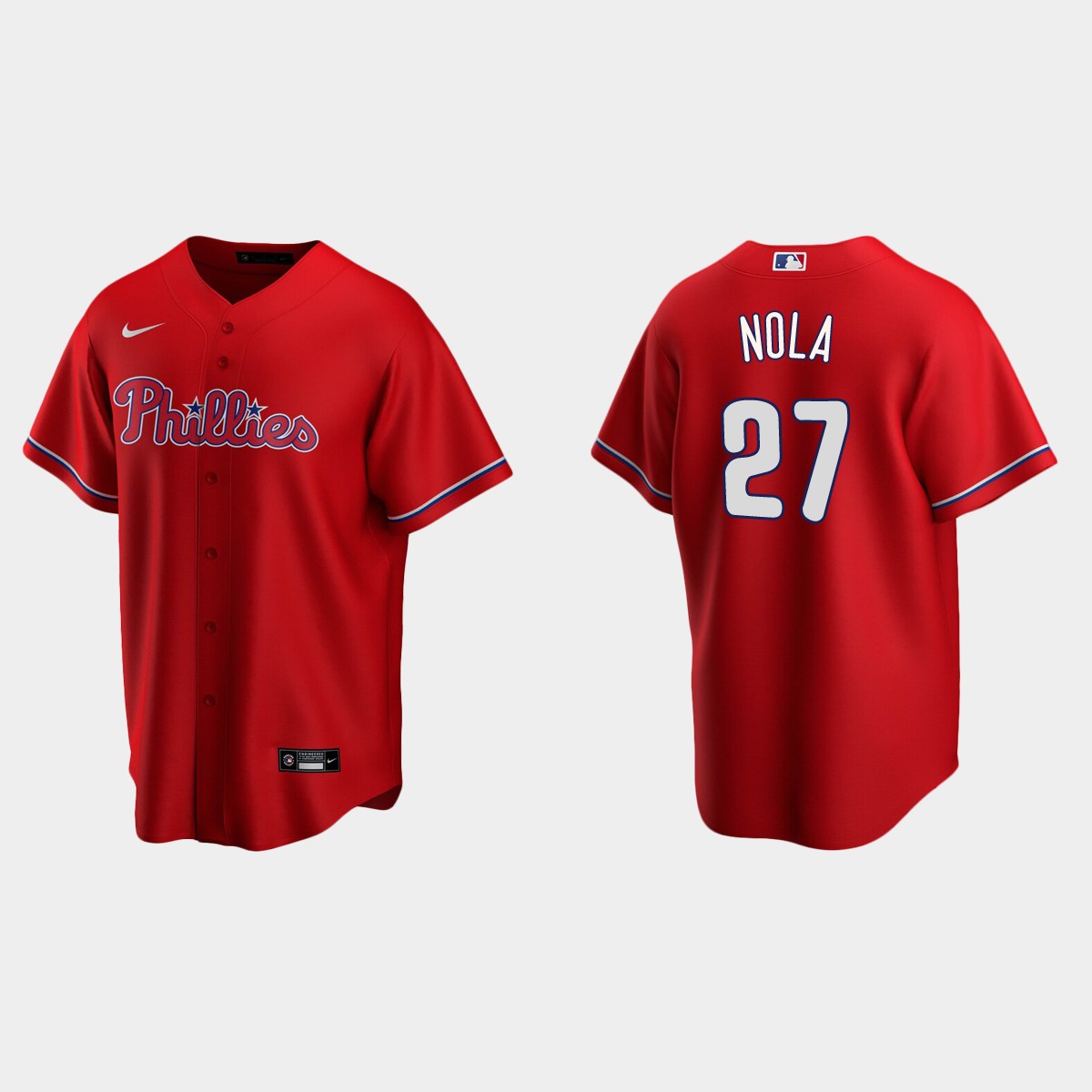 Men's Philadelphia Phillies Aaron Nola Alternate Jersey - Red