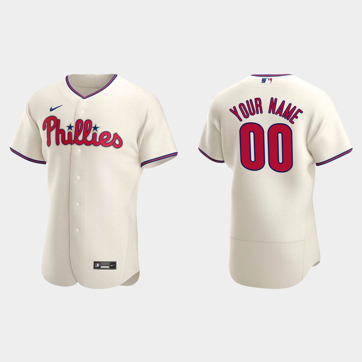 Men's Philadelphia Phillies Cream 2020 Alternate Custom Jersey