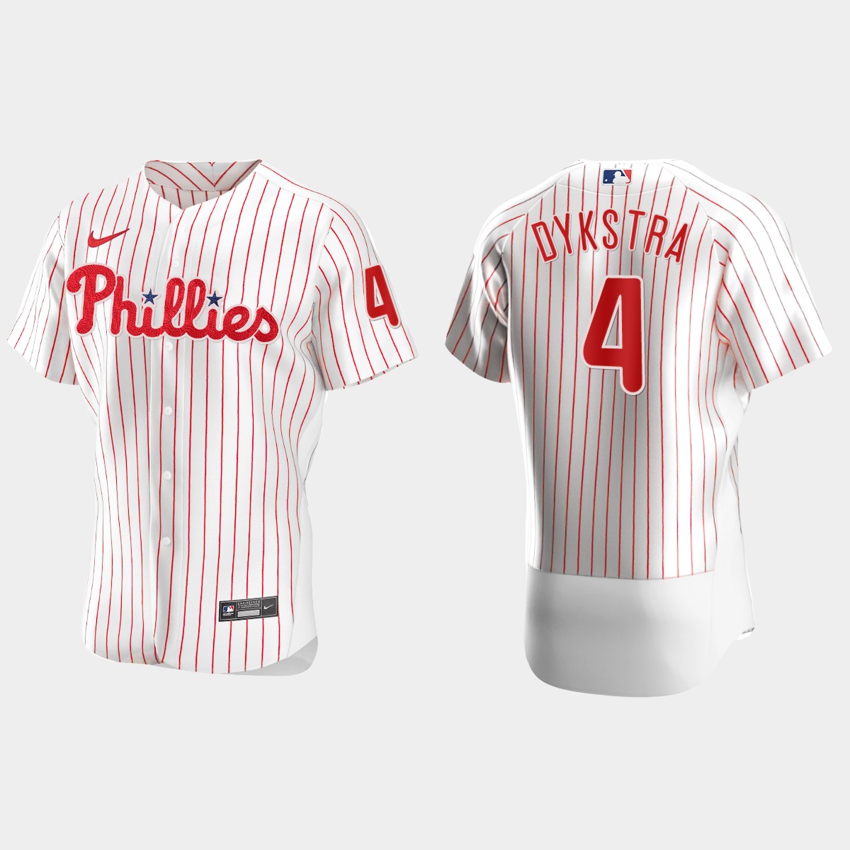 Men's Philadelphia Phillies Lenny Dykstra White Retired Player Jersey