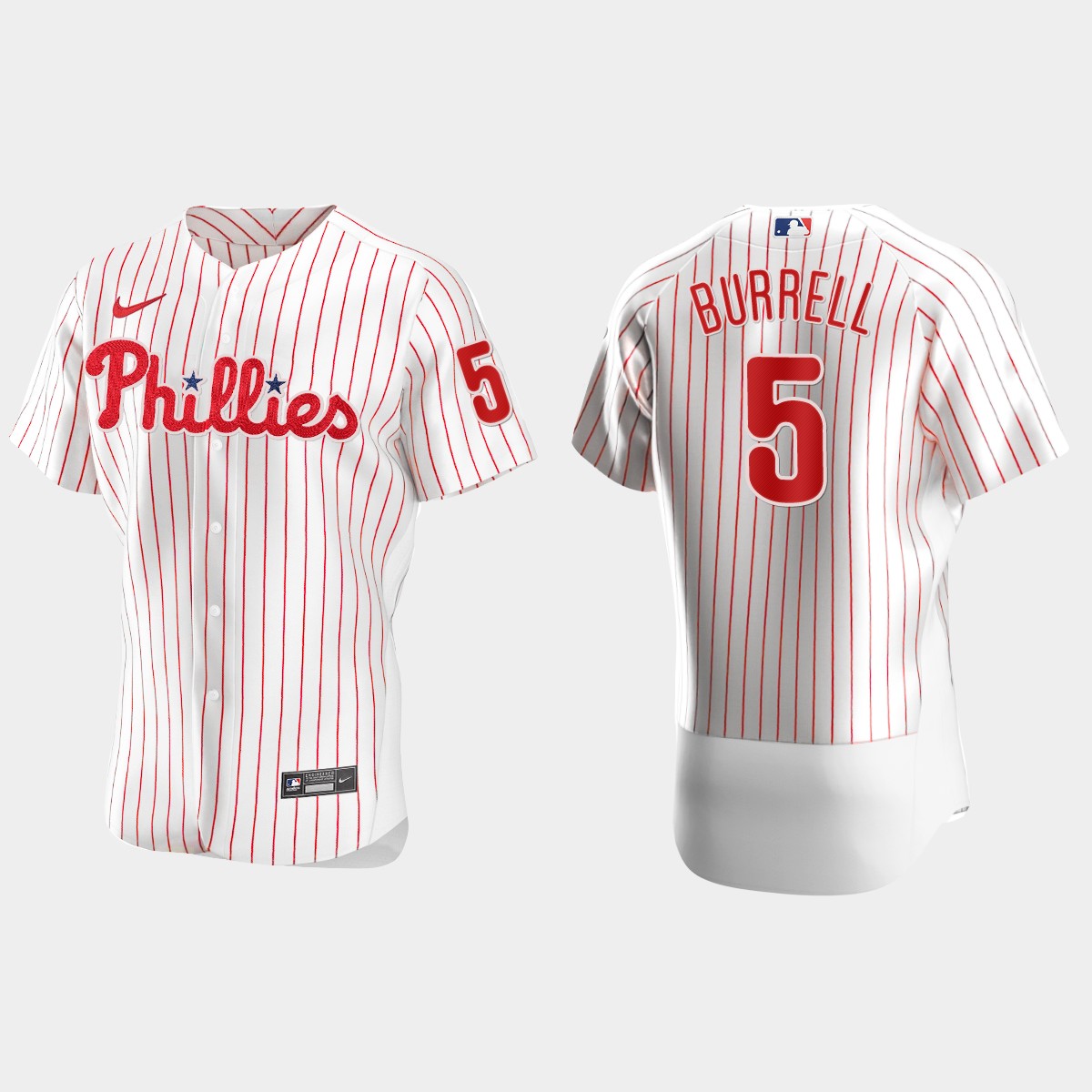 Men's Philadelphia Phillies Pat Burrell White Retired Player Jersey