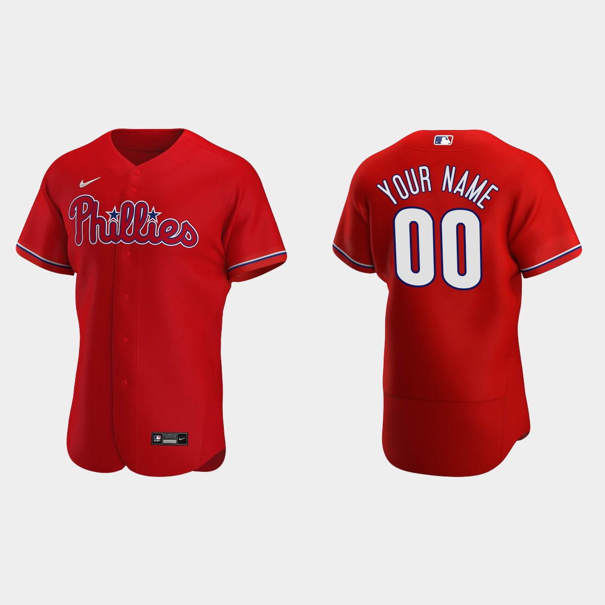 Men's Philadelphia Phillies Red 2020 Alternate Custom Jersey