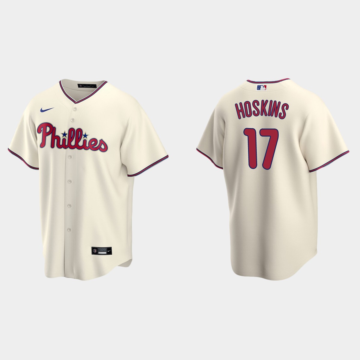 Men's Philadelphia Phillies Rhys Hoskins Alternate Jersey - Cream
