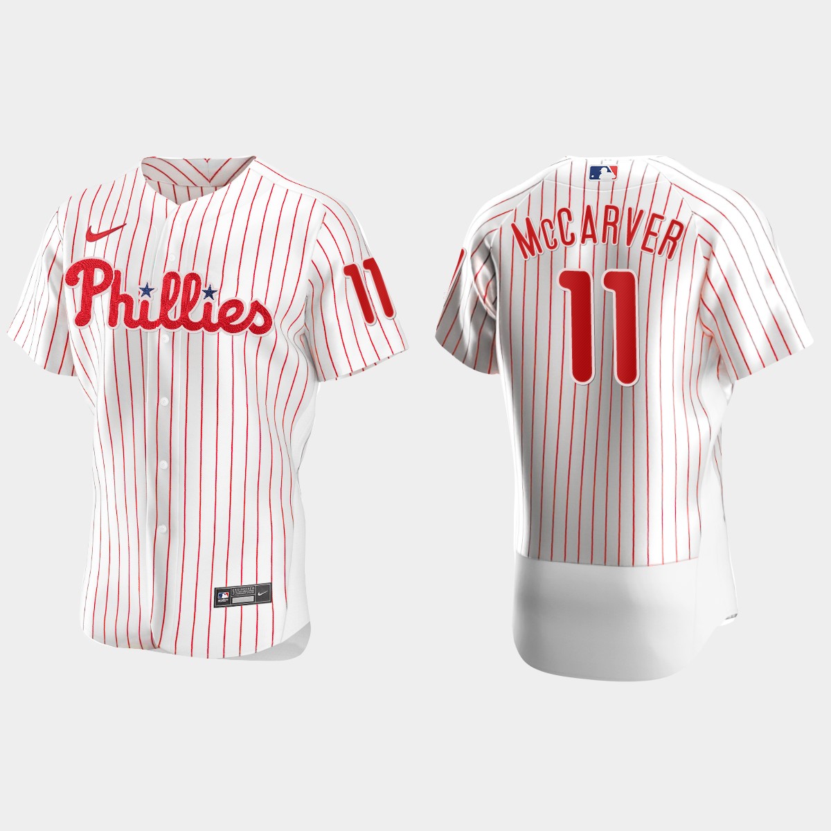 Men's Philadelphia Phillies Tim McCarver White Retired Player Jersey