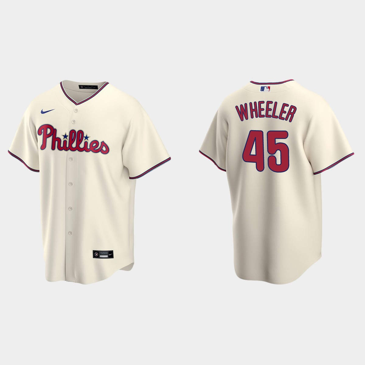 Men's Philadelphia Phillies Zack Wheeler Alternate Jersey - Cream