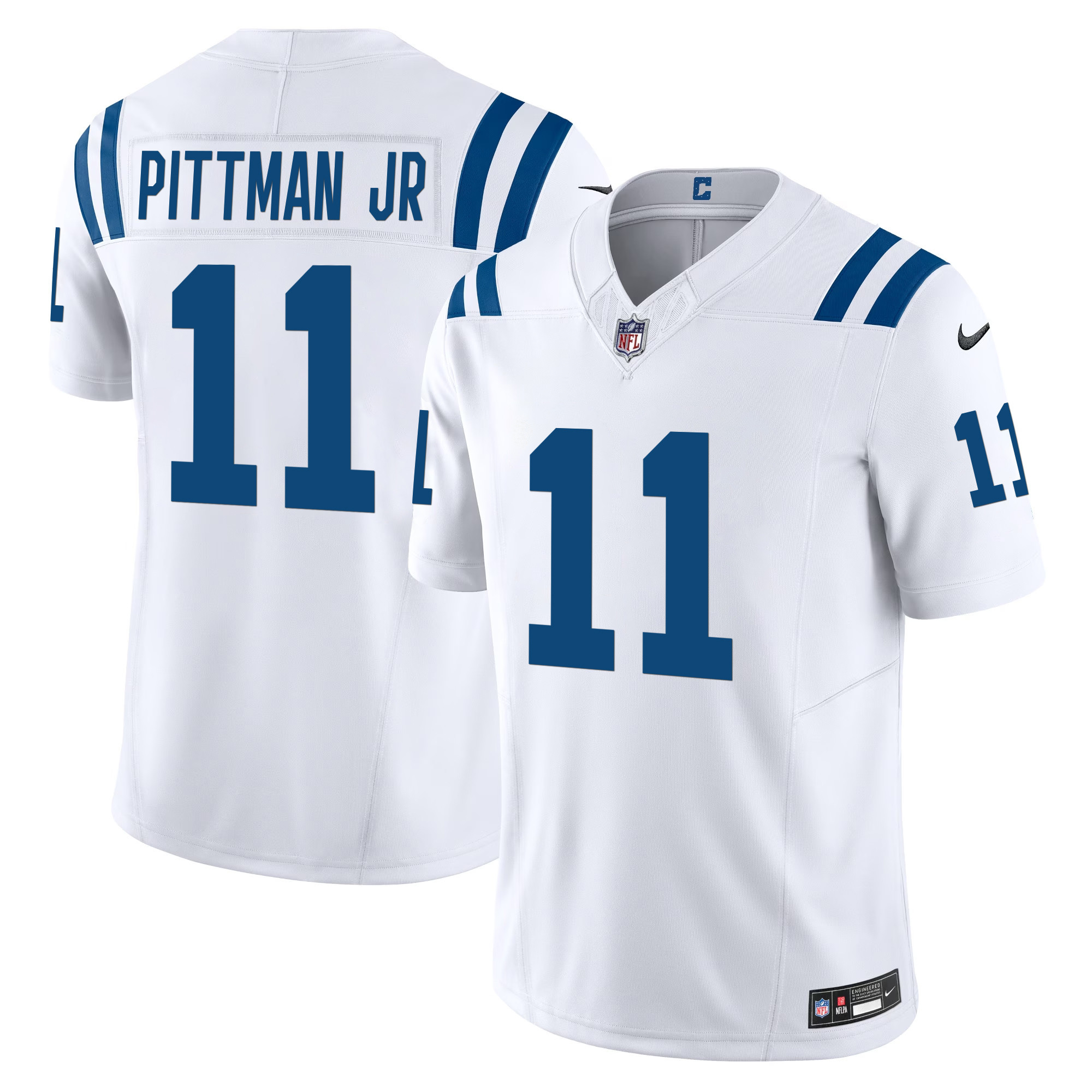 Men's Pittman Jr. Indianapolis Colts Vapor Limited White Jersey - All Stitched