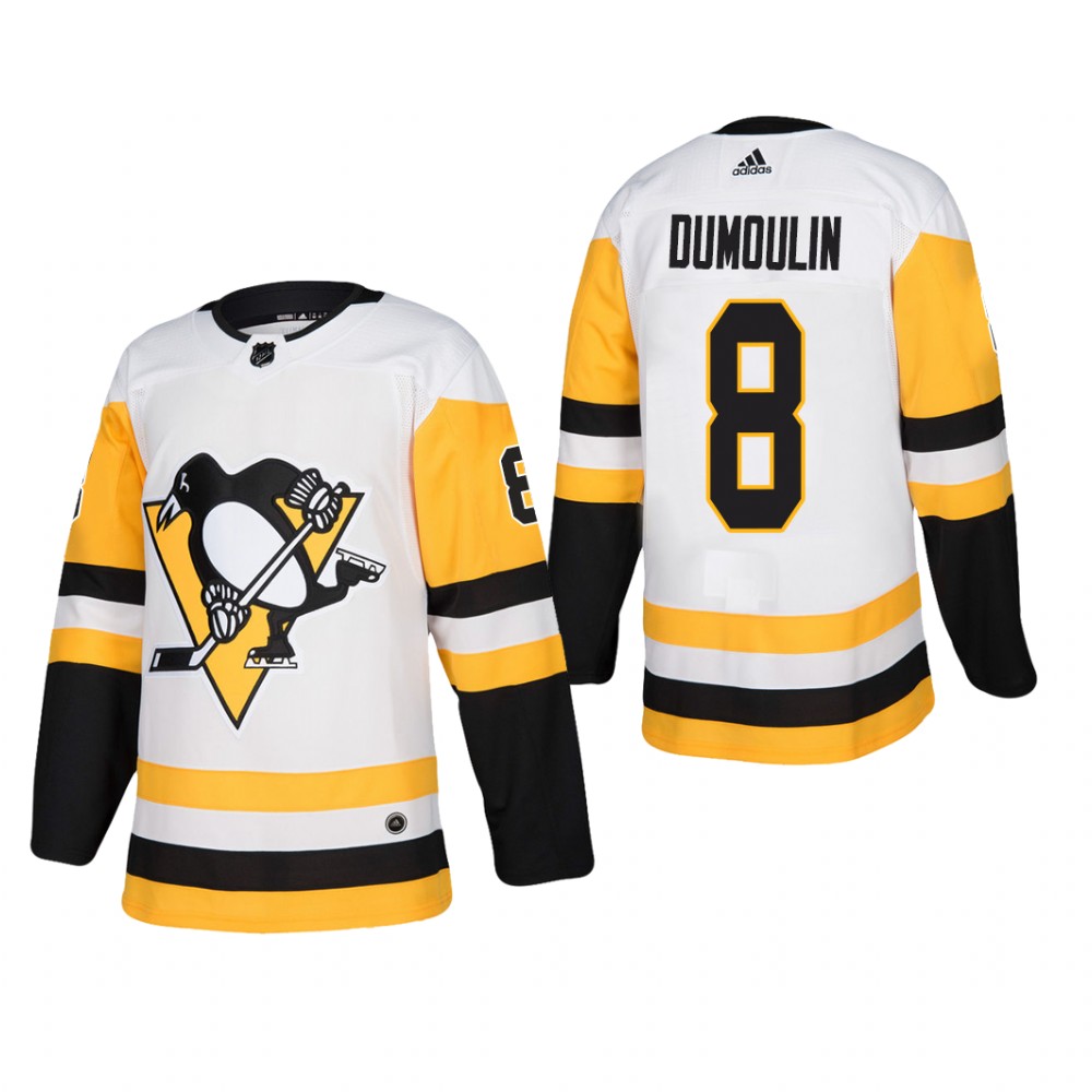 Men's Pittsburgh Penguins Brian Dumoulin #8 Away White Away Player Cheap Jersey