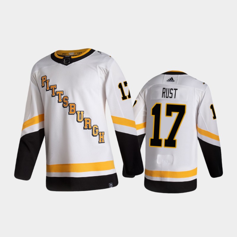 Men's Pittsburgh Penguins Bryan Rust #17 Reverse Retro 2020-21 White Special Edition Pro Jersey