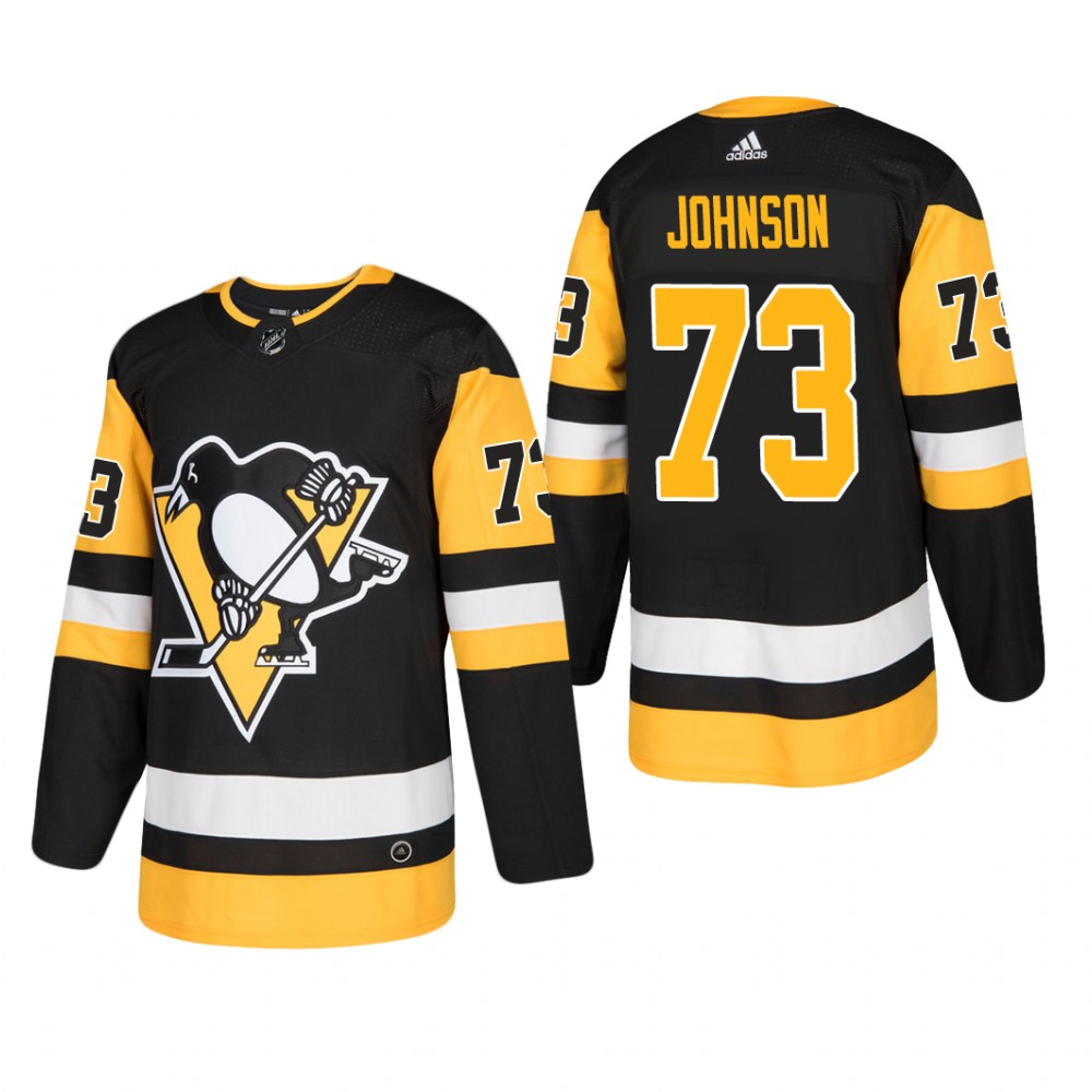 Men's Pittsburgh Penguins Jack Johnson #73 Home Black Player Cheap Jersey