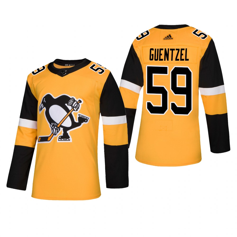 Men's Pittsburgh Penguins Jake Guentzel #59 2019 Alternate Reasonable Jersey - Gold