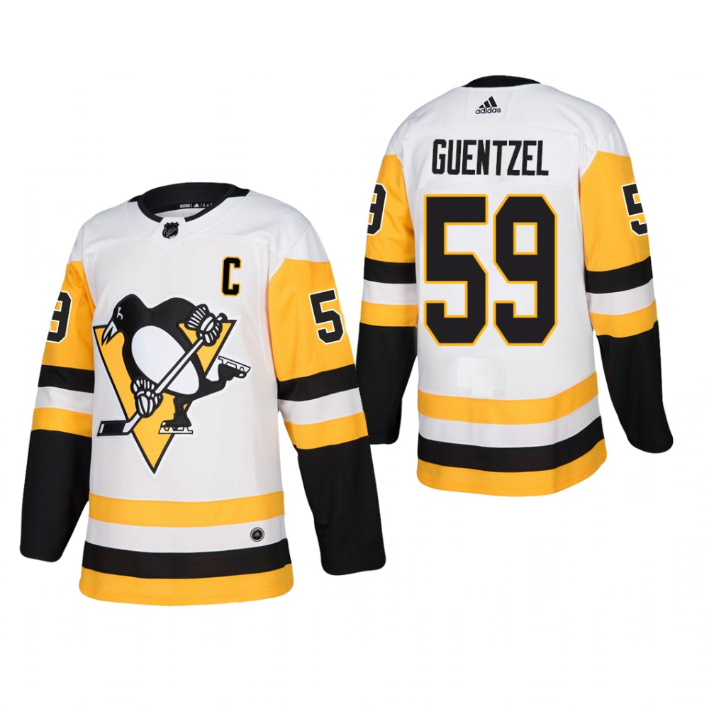Men's Pittsburgh Penguins Jake Guentzel #59 Away White Away Player Cheap Jersey