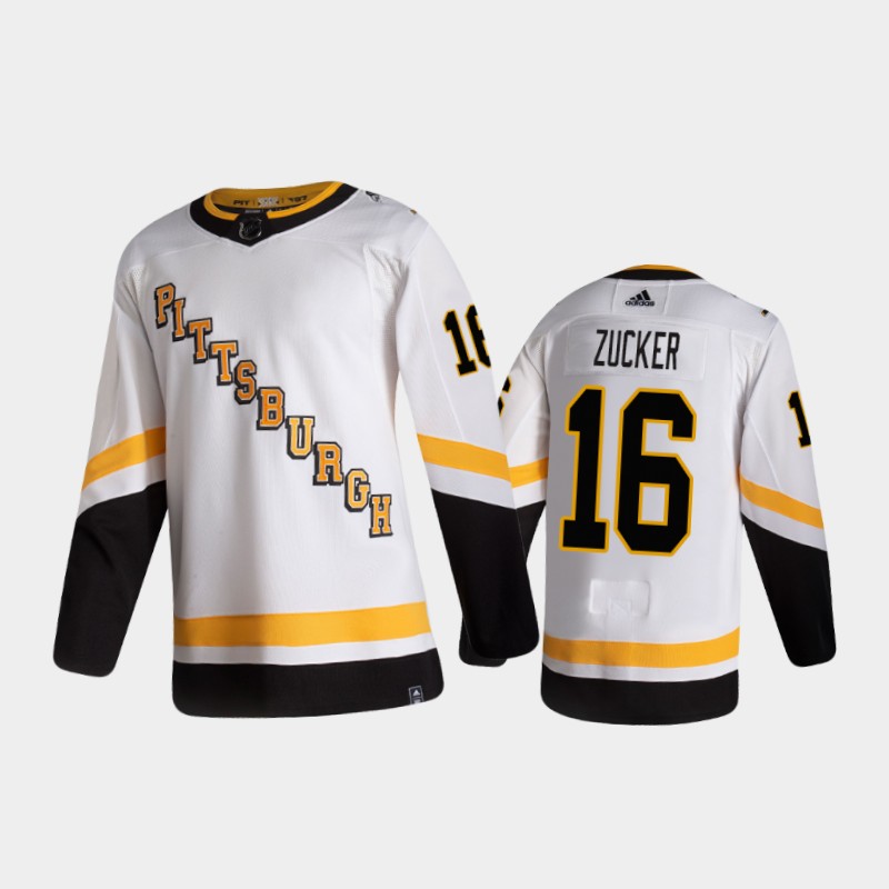Men's Pittsburgh Penguins Jason Zucker #16 Reverse Retro 2020-21 White Special Edition Pro Jersey