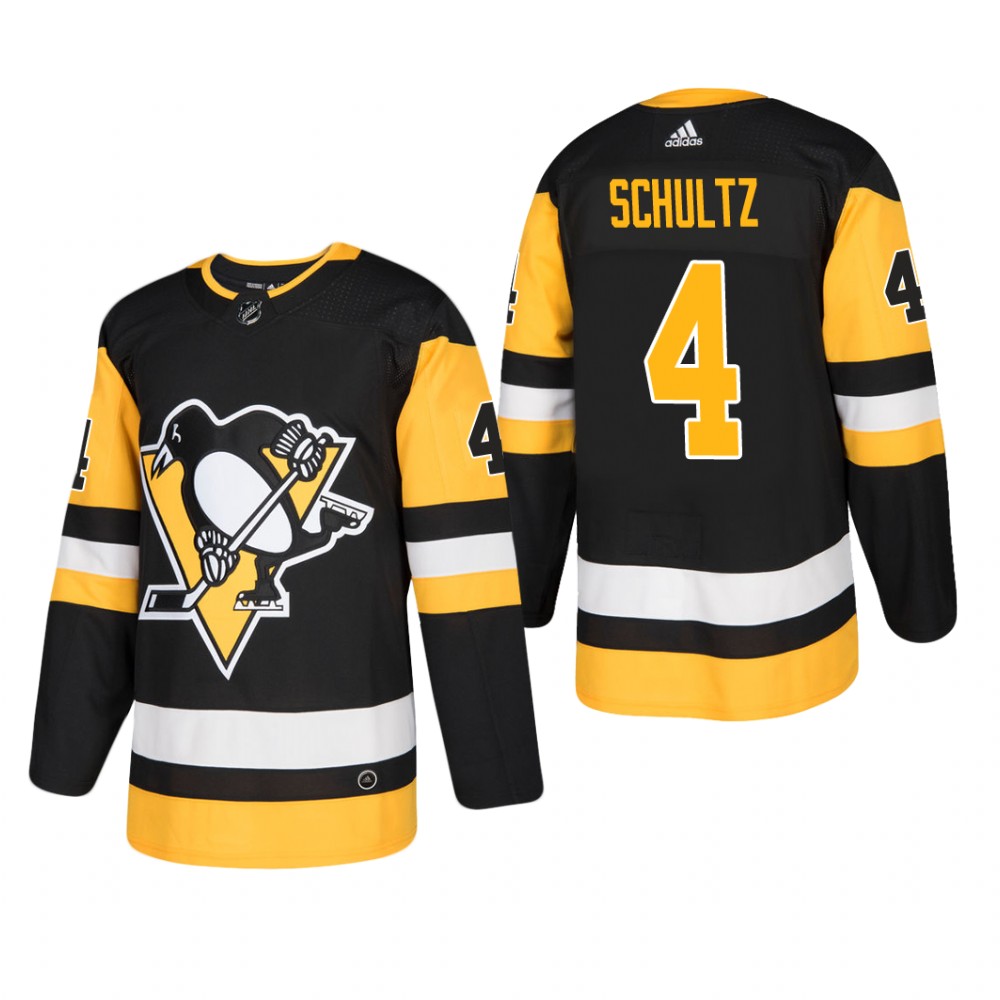 Men's Pittsburgh Penguins Justin Schultz #4 Home Black Player Cheap Jersey