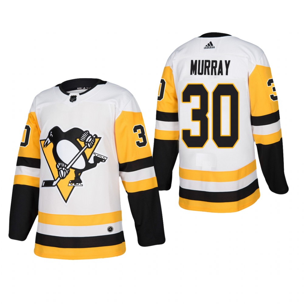 Men's Pittsburgh Penguins Matt Murray #30 Away White Away Player Cheap Jersey