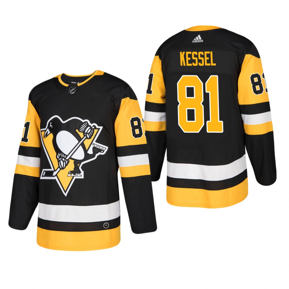 Men's Pittsburgh Penguins Phil Kessel #81 Home Black Player Cheap Jersey
