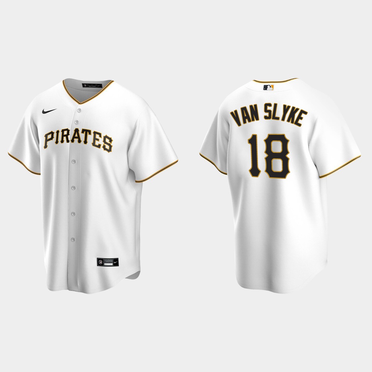 Men's Pittsburgh Pirates Andy Van Slyke White Retired Player Jersey
