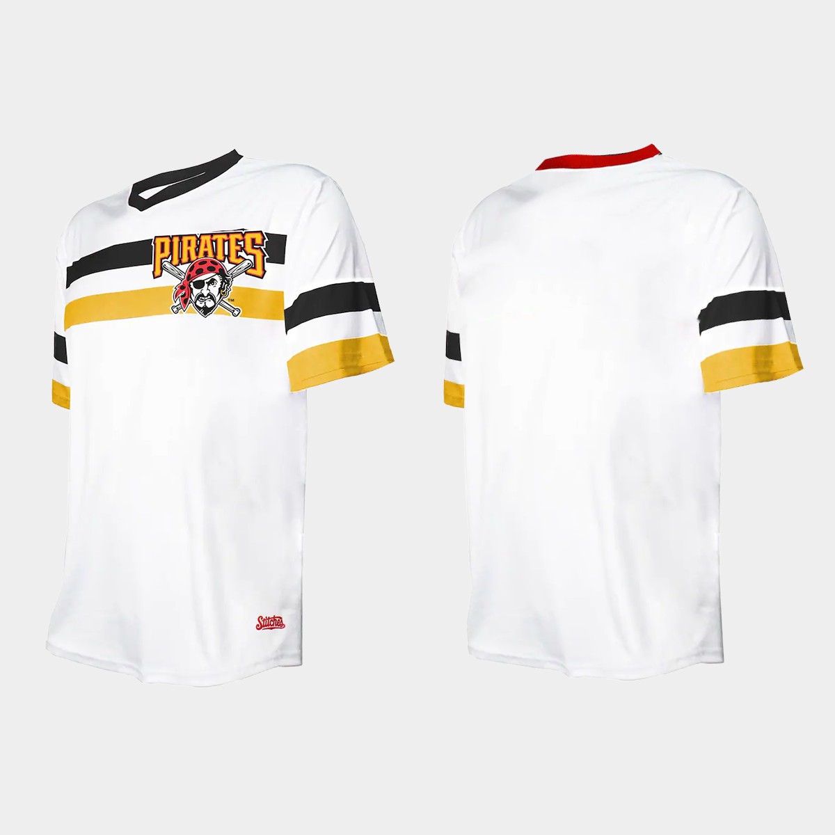 Men's Pittsburgh Pirates Cooperstown Collection V-Neck Jersey - White