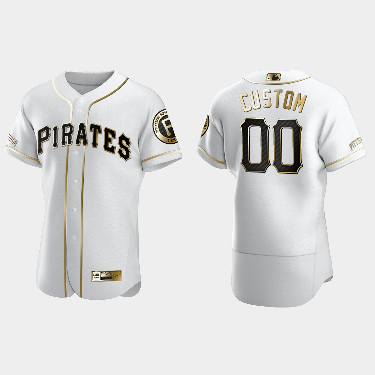 Men's Pittsburgh Pirates Custom Golden Edition Jersey - White
