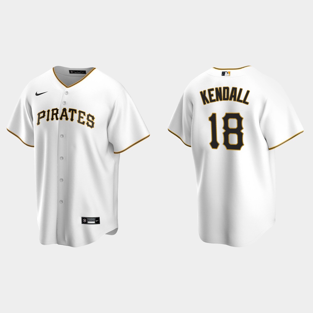 Men's Pittsburgh Pirates Jason Kendall White Retired Player Jersey