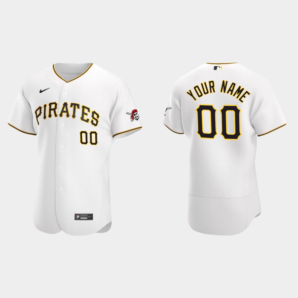 Men's Pittsburgh Pirates White 2020 Home Custom Jersey