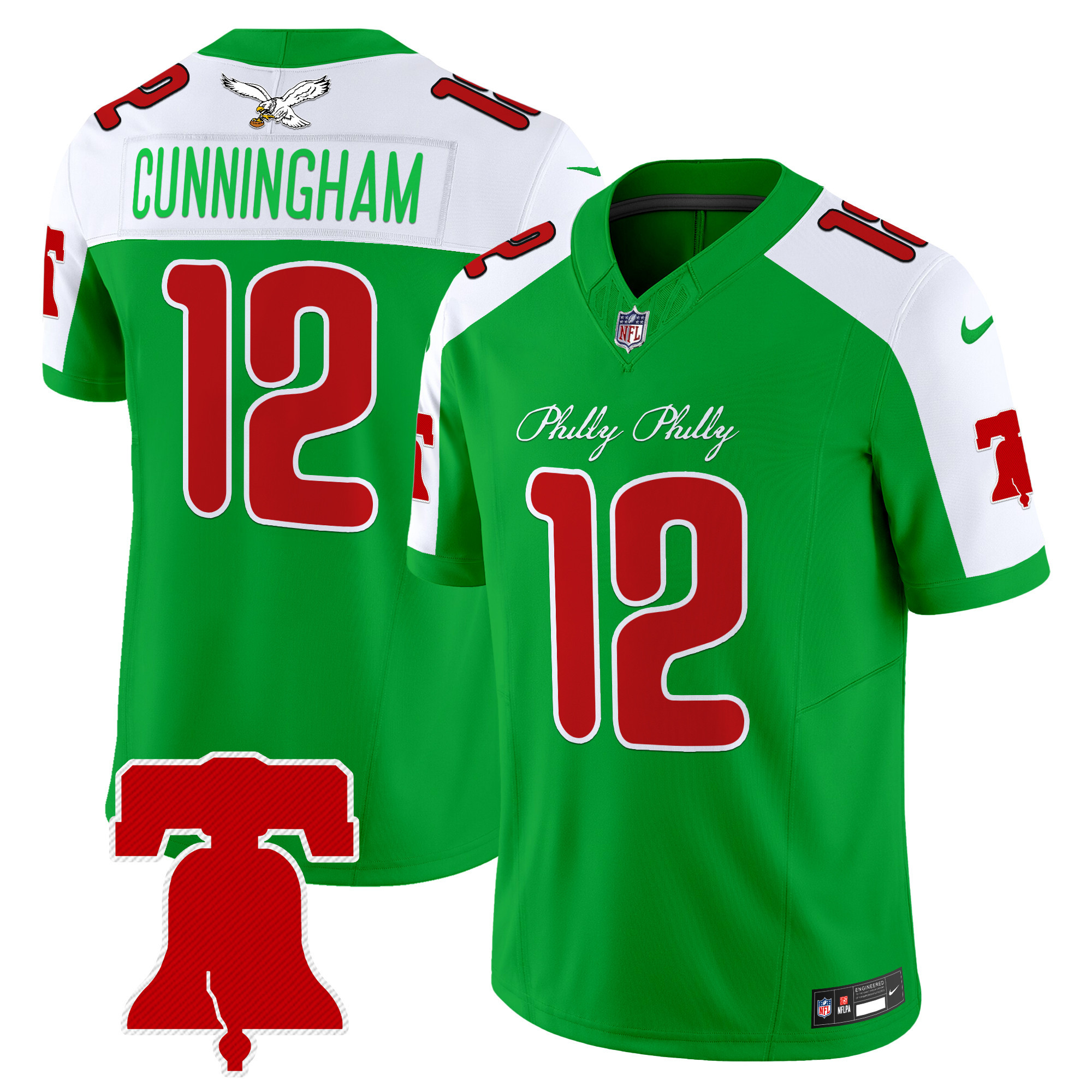Men's Randall Cunningham Philadelphia Eagles Philly Phanatic Style Vapor Limited Kelly Alternate Jersey - All Stitched